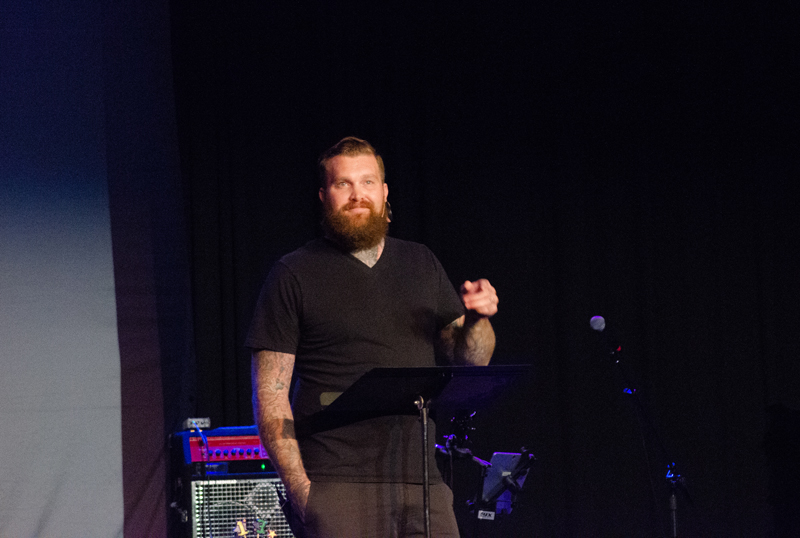 Adam Coop preaching at Whitewater Christian Church